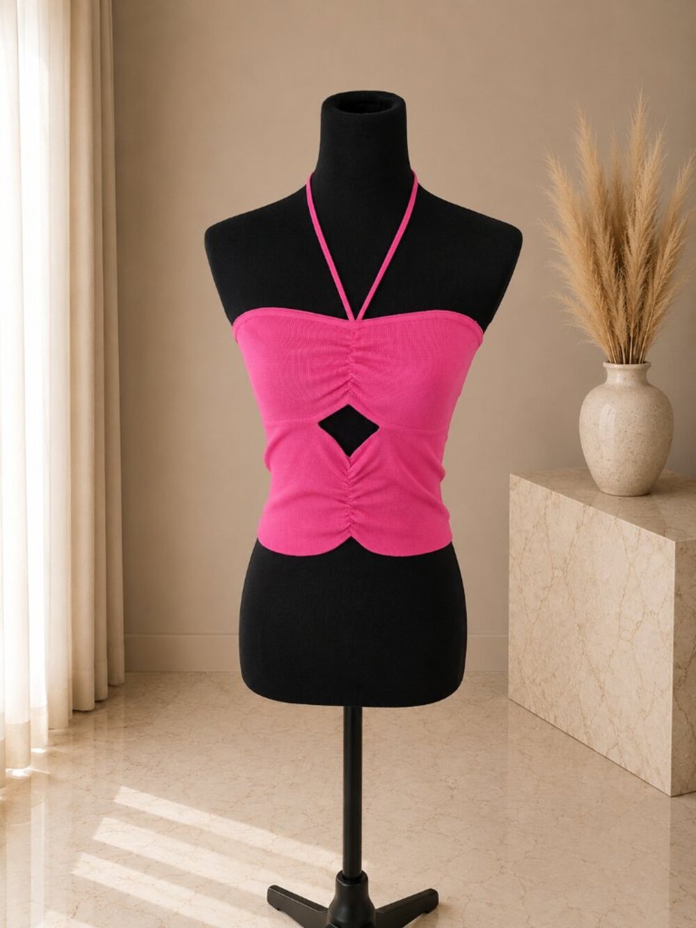 Forever 21 Fuchsia Halter Sweater Top – NWT – Size M